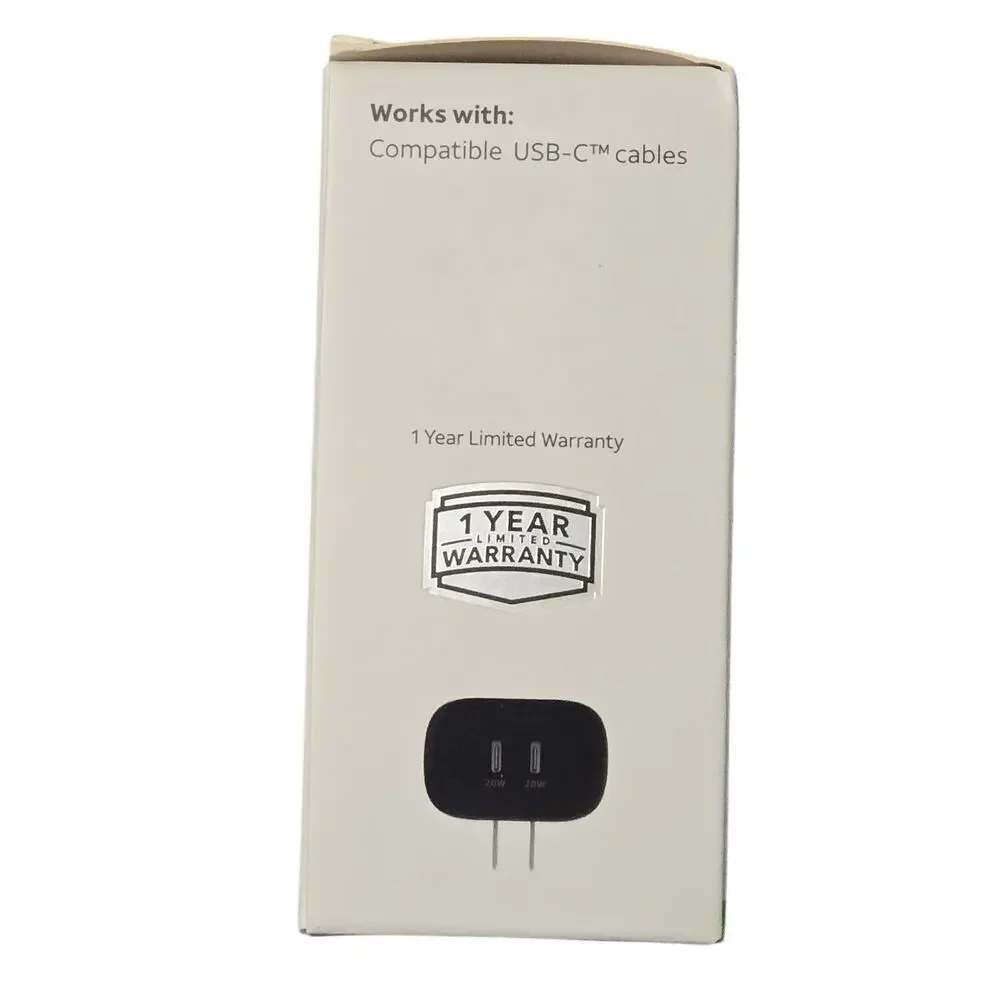 AT&T Wall Charger Fast Charge Dual USB-C 40W